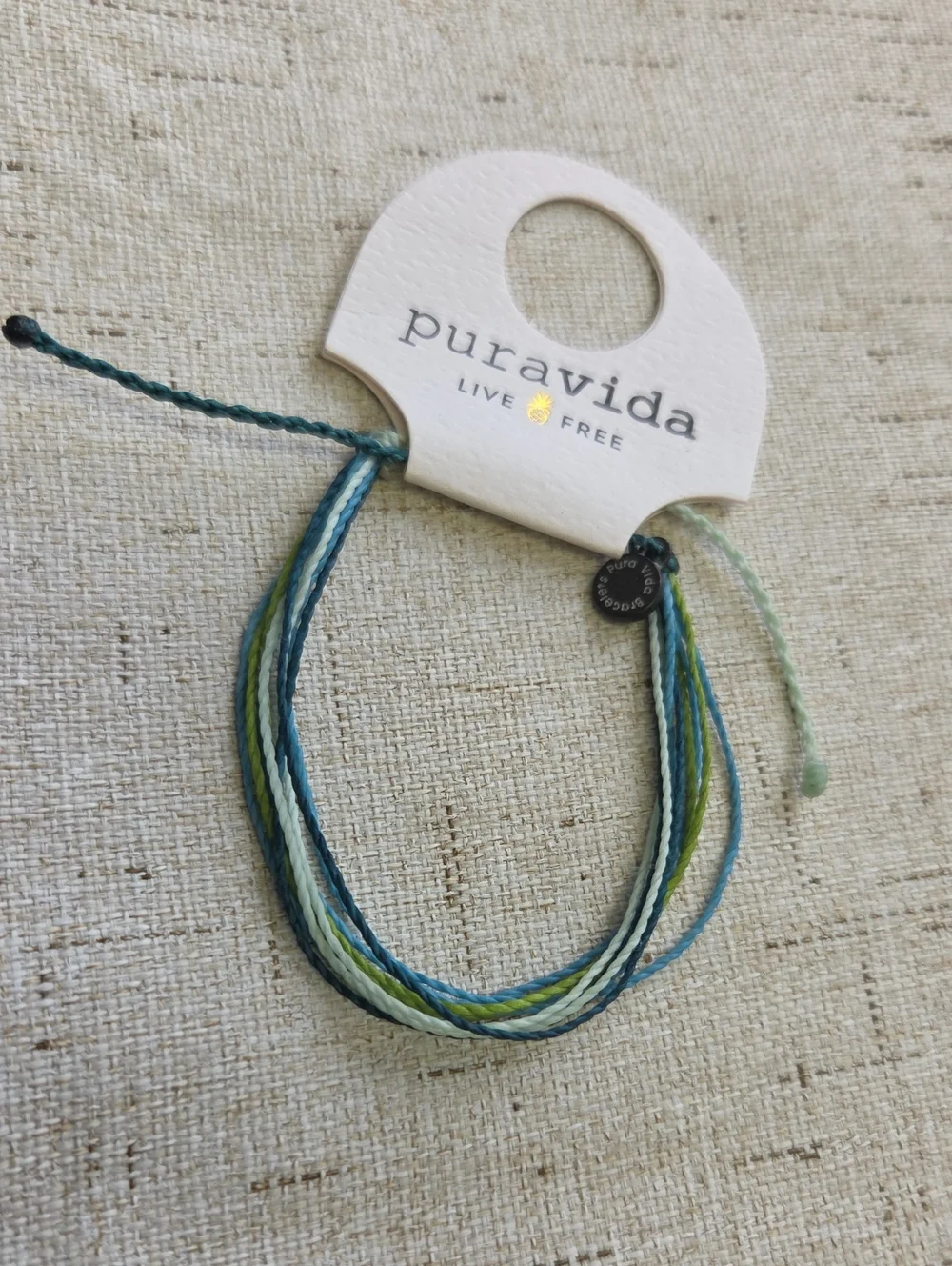 Pura Vida Blue, Teal & Green Multi-Strand Thread Bracelet